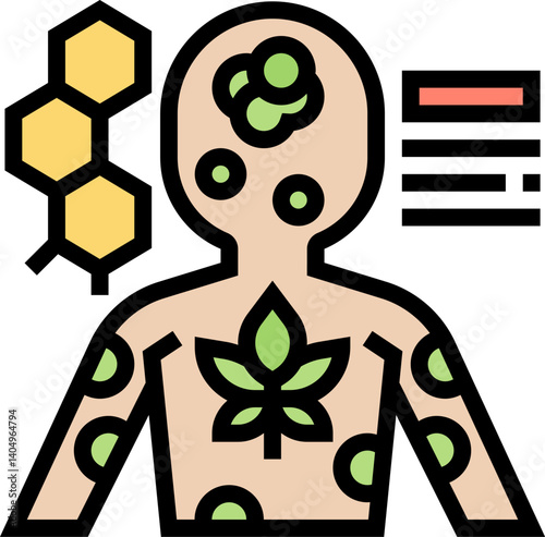 endocannabinoids Illustration on a white background     