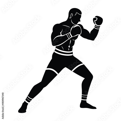 silhouette of a boxer
