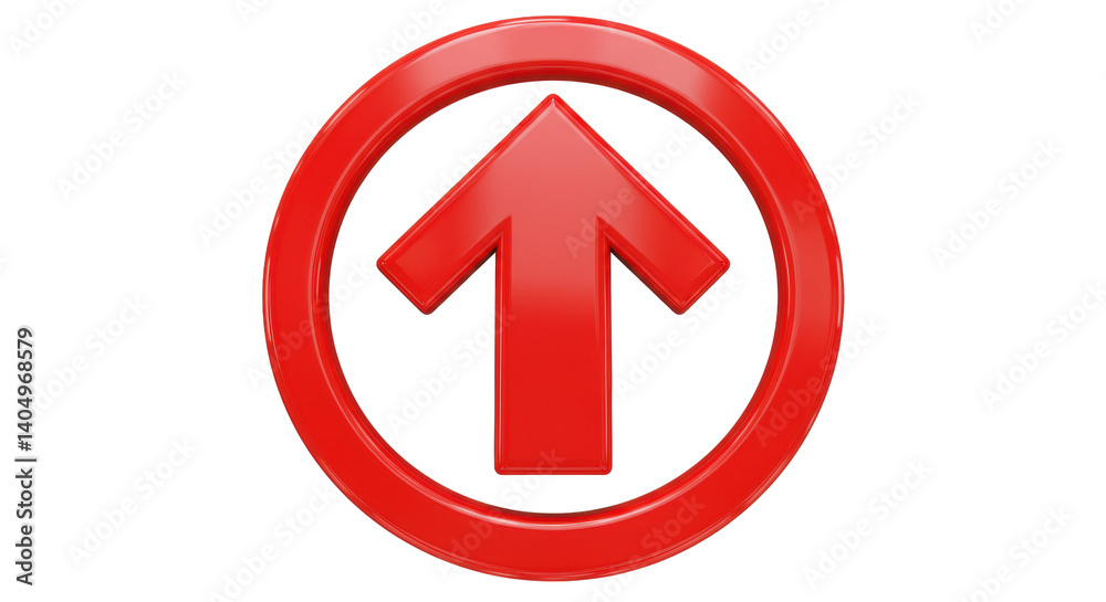 Isolated Red Arrow Up Isolated Red Arrow Up