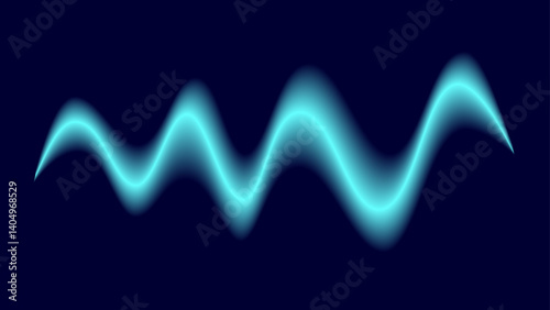 Music Equalizer. Sound Wave isolated on dark background with copy space. Vector illustration