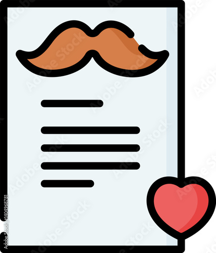 fathers day Illustration on a white background     
