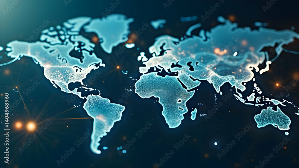 Fototapeta premium Quantum-Sensed Environmental Ledger: Blockchain Climate Monitoring System with Global Digital Ecosystem