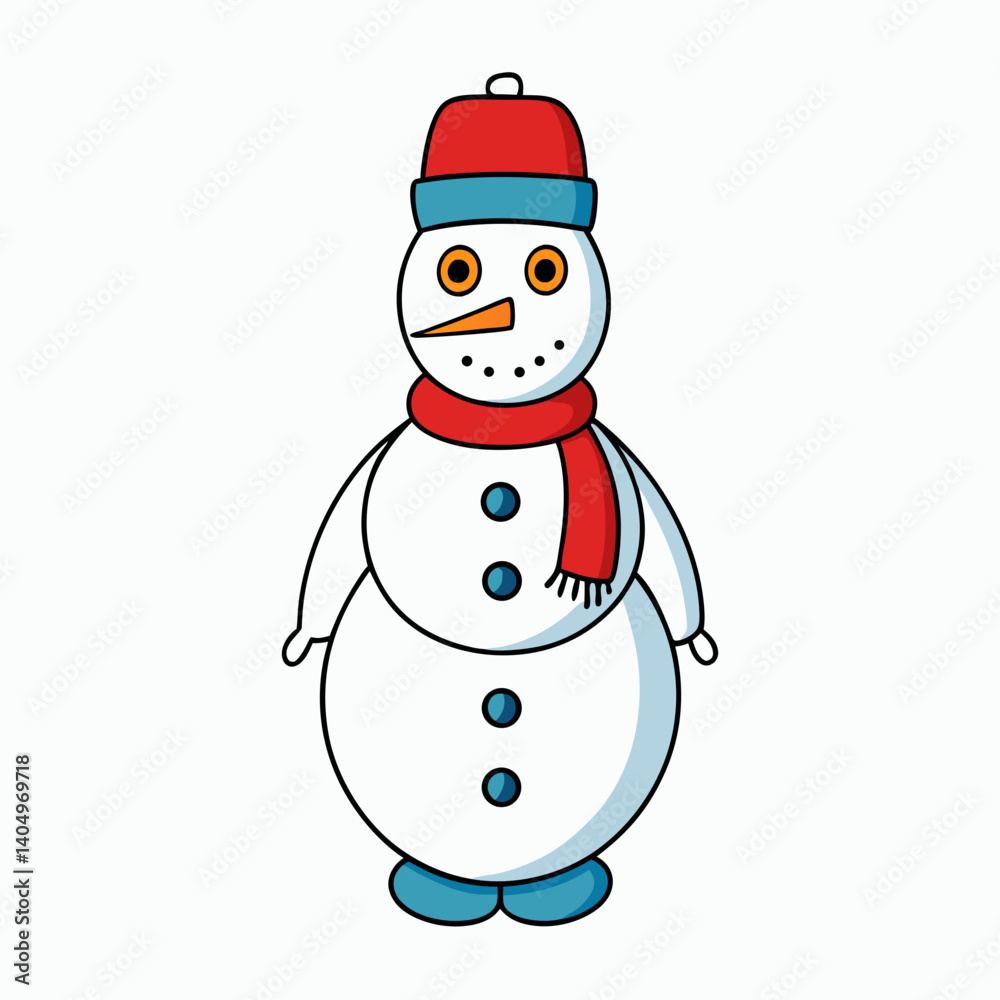 snowman on a white background snowman on a white background