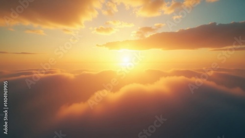 Golden Hour Above the Clouds: A Breathtaking Sunset