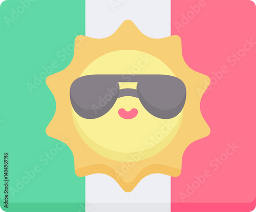 ferragosto Illustration on a white background  
