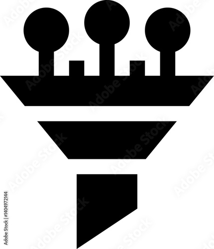 funnel Illustration on a white background    