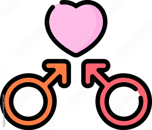 gender Illustration on a white background    