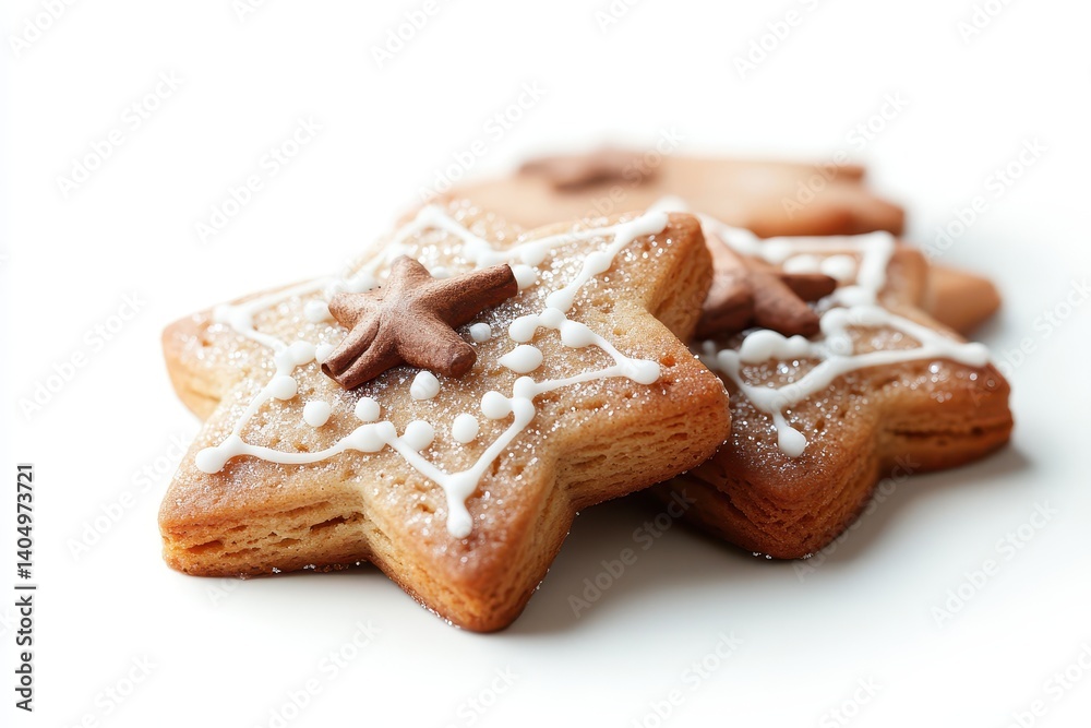 Star-shaped gingerbread cookies Star-shaped gingerbread cookies