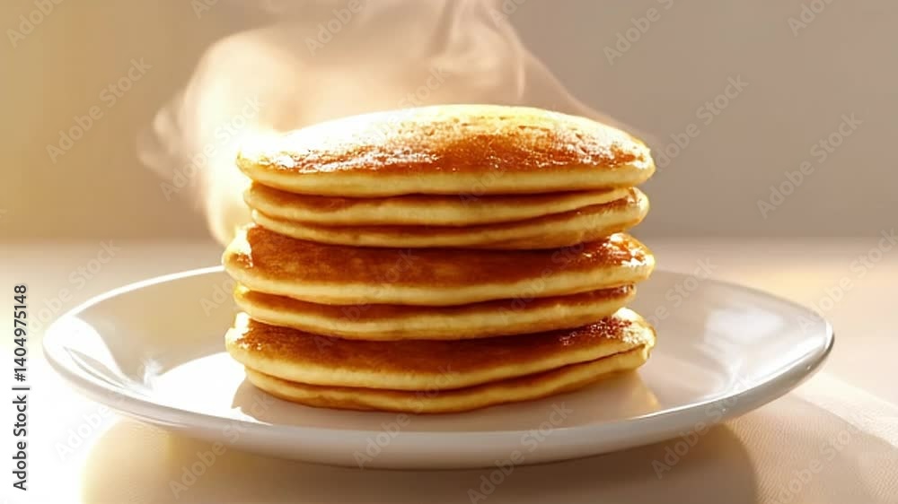 Stack of Pancakes with Syrup Close-Up Still Life Stack of Pancakes with Syrup Close-Up Still Life