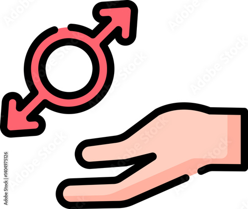 gender symbol Illustration on a white background     