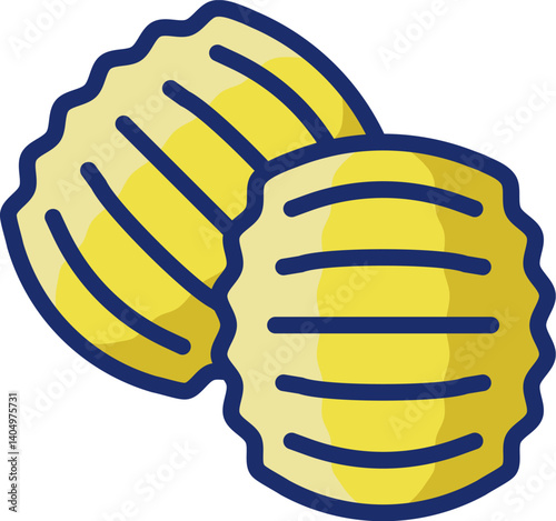 gnocchi Illustration on a white background    