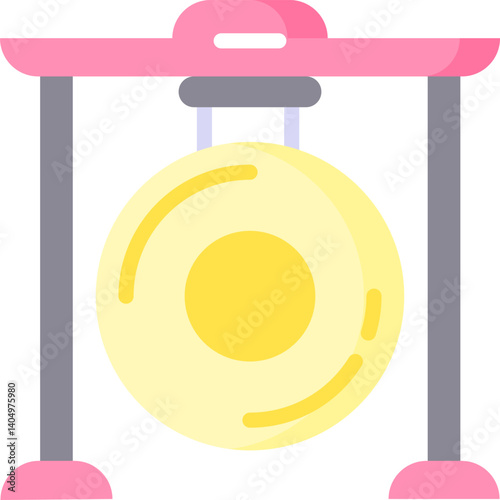 gong Illustration on a white background   