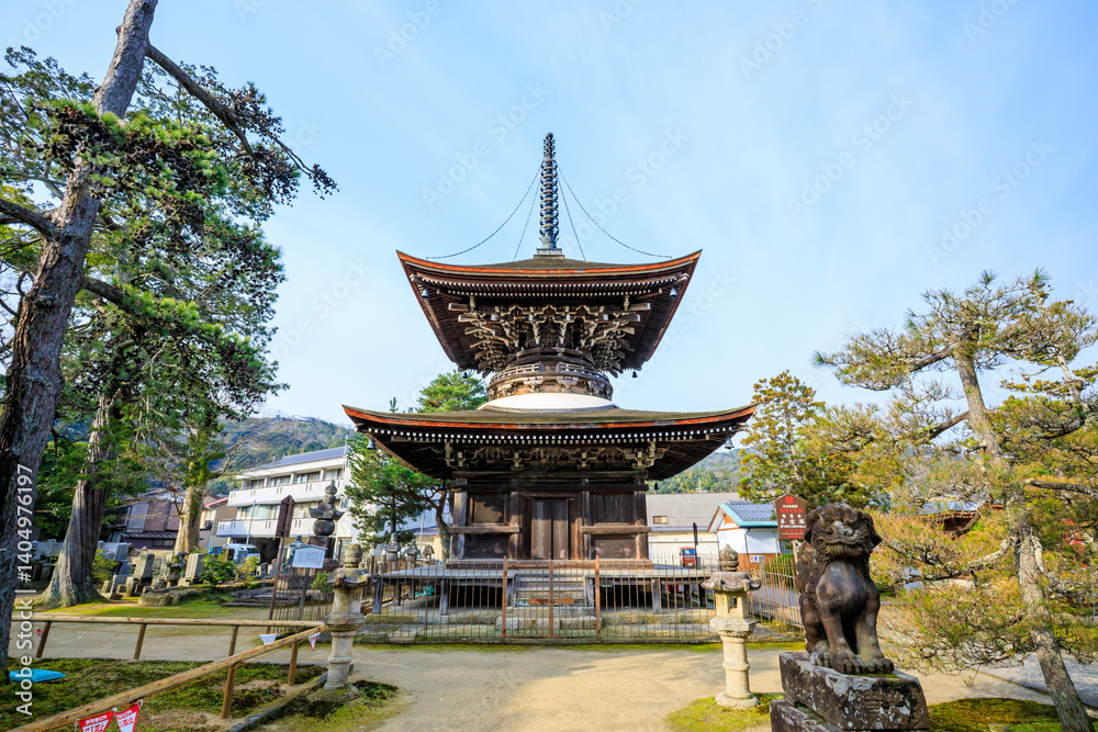 春の智恩寺 文殊堂 京都府宮津市 Chionji Temple Monjudo in Spring. Kyoto Pref, Miyazu City. 春の智恩寺 文殊堂 京都府宮津市 Chionji Temple Monjudo in Spring. Kyoto Pref, Miyazu City.