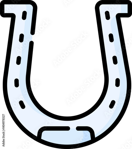 horseshoe Illustration on a white background   