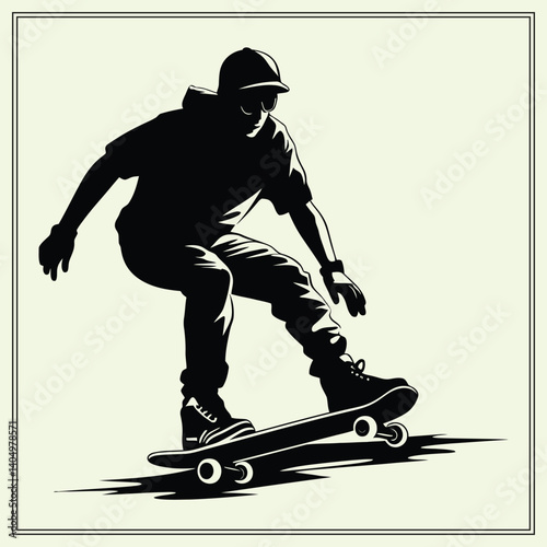 vector illustration of a snowboarder jumping