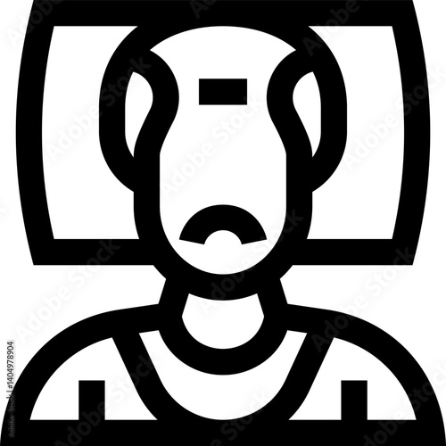 inability to move Illustration on a white background     
