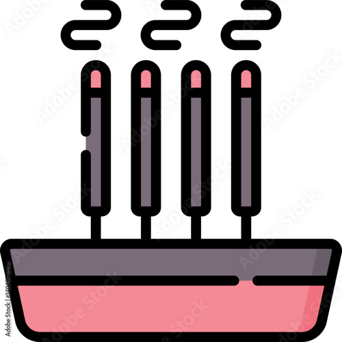 incense Illustration on a white background   