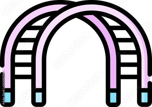 ladder Illustration on a white background    