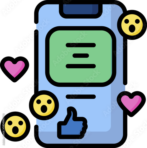 likes Illustration on a white background  