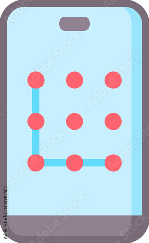 lock pattern Illustration on a white background     