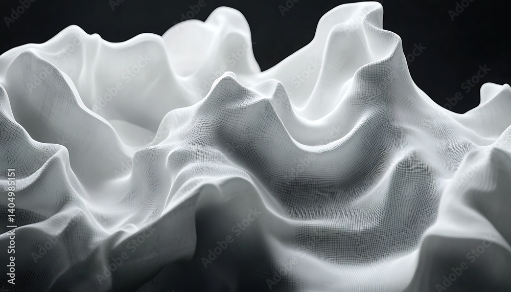 Fototapeta premium White Fabric Drape Abstract