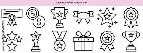 Reward Icons Vector Set: Achievement, Prize, Recognition Graphics