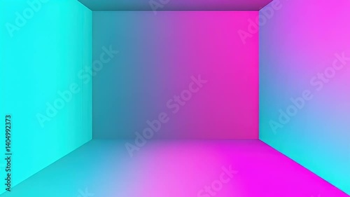 Abstract Gradient Background in Vibrant Turquoise and Pink Colors