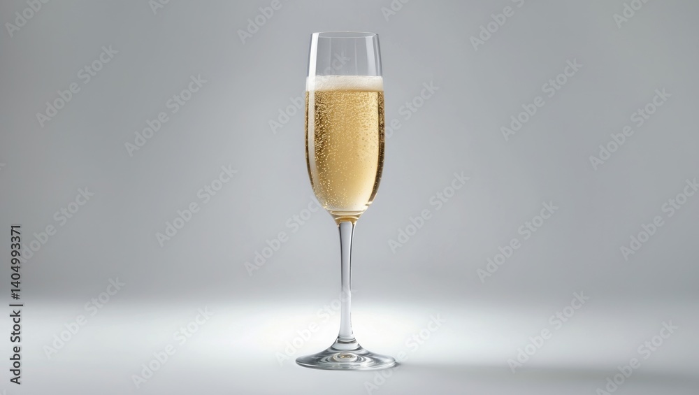 Isolated champagne flute containing sparkling wine against a backdrop. Isolated champagne flute containing sparkling wine against a backdrop.