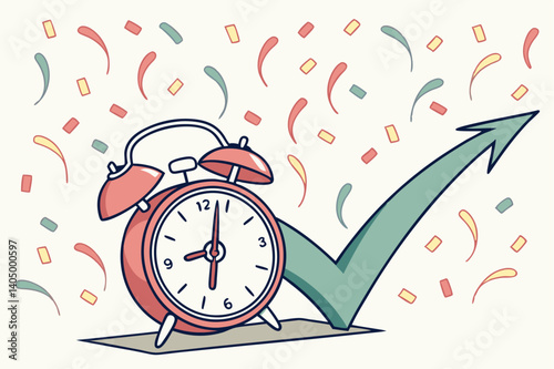 alarm clock  vector illustration