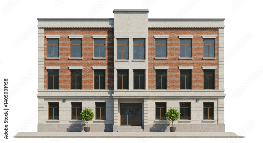 Obraz premium Isolated Apartment Building