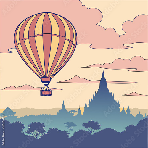 hot air balloon in the sky