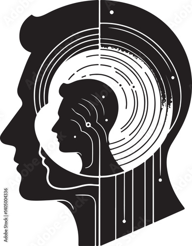 Head Mirror Reflection Vector