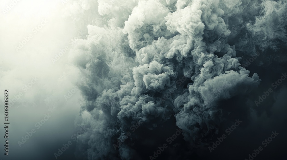 Obraz premium Abstract Smoke Cloud: A Study in Gray and White