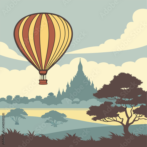 hot air balloon in the sky