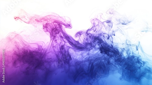 Abstract Purple and Blue Smoke Swirls