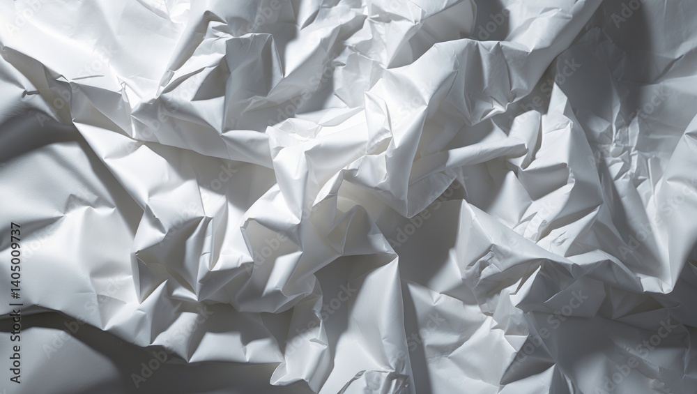 Obraz premium wrinkled white wrapping paper, texture