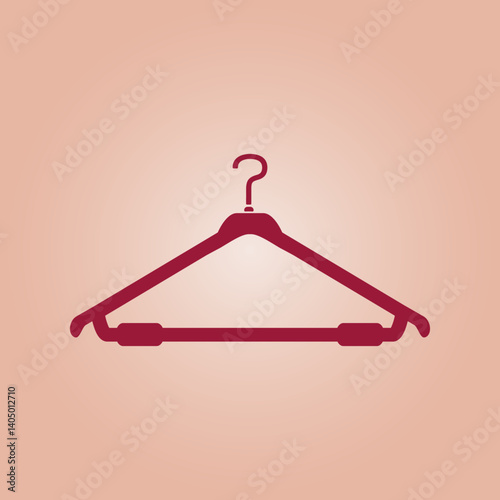 Clothes hanger trendy icon gallant abstract vector illustration colorful artwork lovely design