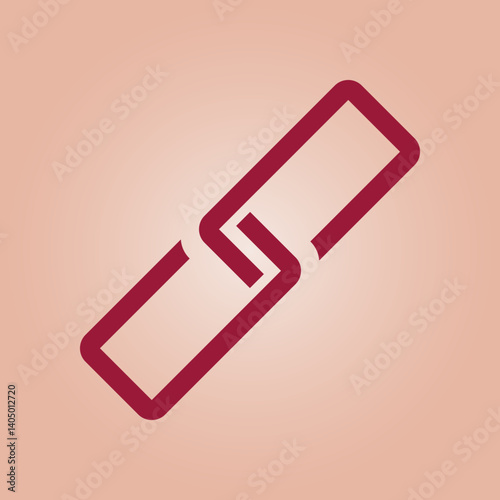 Chain link trendy icon gallant abstract vector illustration colorful artwork lovely design