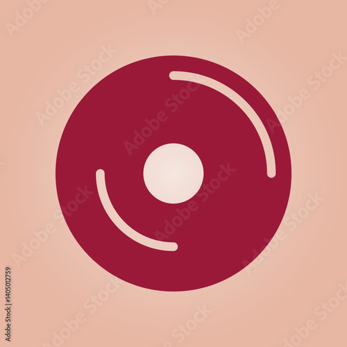 Disc trendy icon gallant abstract vector illustration colorful artwork lovely design
