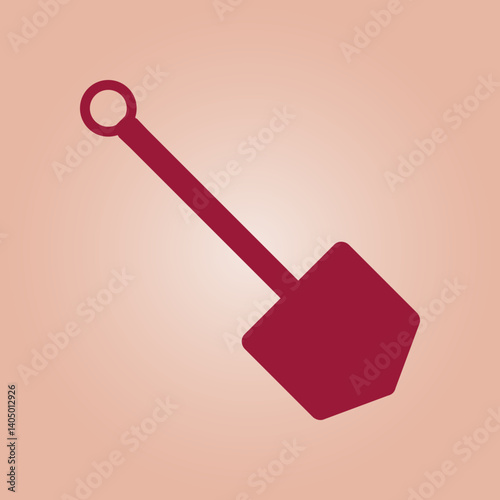 Shovel trendy icon gallant abstract vector illustration colorful artwork lovely design