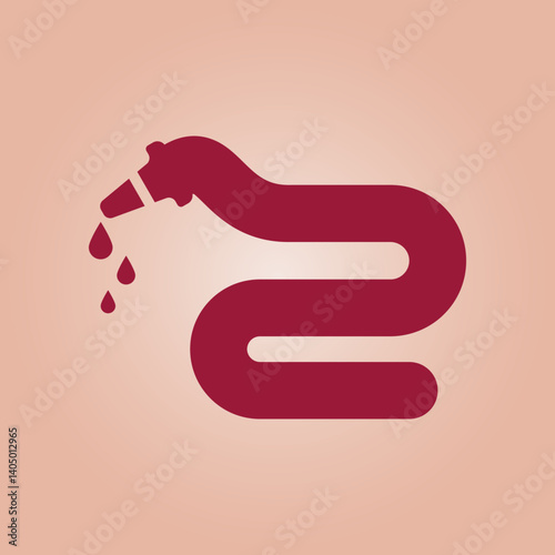 Water hose trendy icon gallant abstract vector illustration colorful artwork lovely design