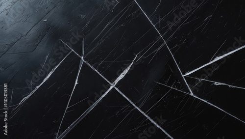 Scratched black ice texture