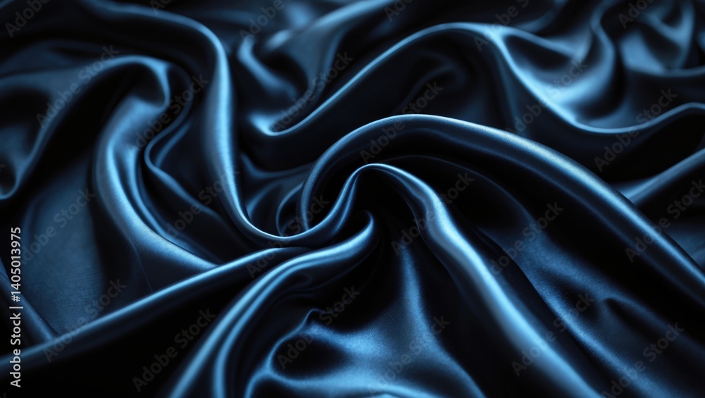 Obraz premium Background of black crumpled fabric folds.