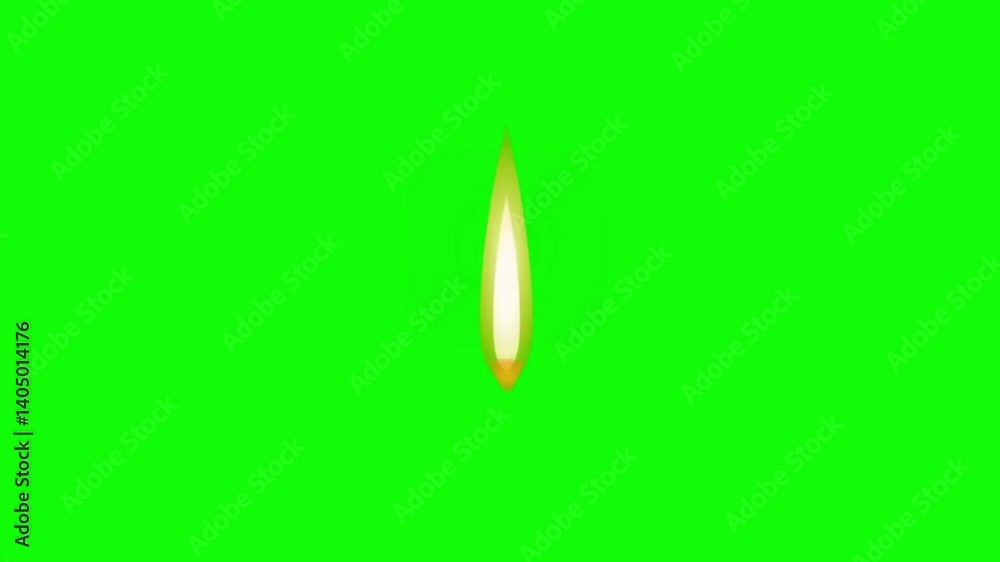Candle Flame on Green Screen Chroma Key Background Candle Flame on Green Screen Chroma Key Background