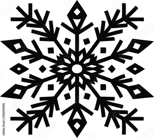 Geometric Snowflake Design