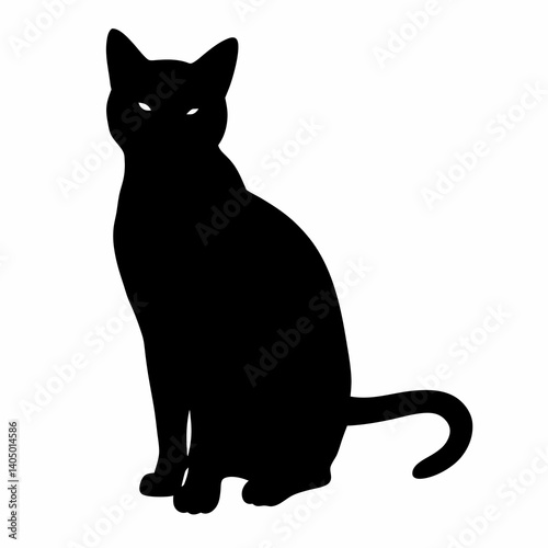 black cat cartoon, black cat vector, icon vector illustration, cat silhouette of a cat isolated on a white background, eps, png, vector