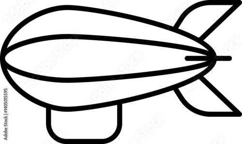 Airship Vector Icon Stock Illustration