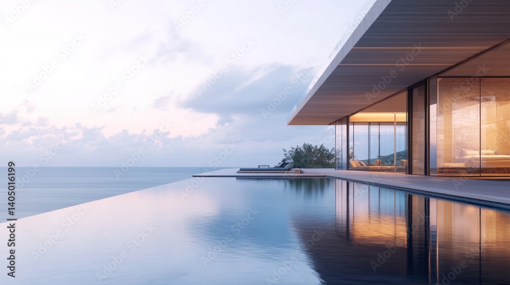 Serene Coastal Villa with Infinity Pool: Architectural Masterpiece Serene Coastal Villa with Infinity Pool: Architectural Masterpiece