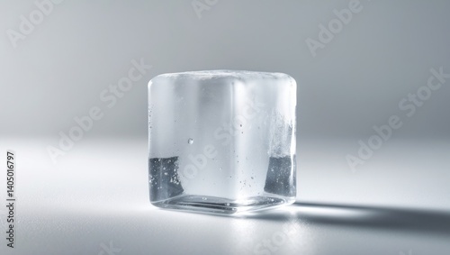 Translucent, textured, authentic ice block.