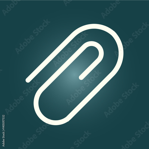 Paper clip trendy icon noble abstract vector illustration colorful artwork lovely design